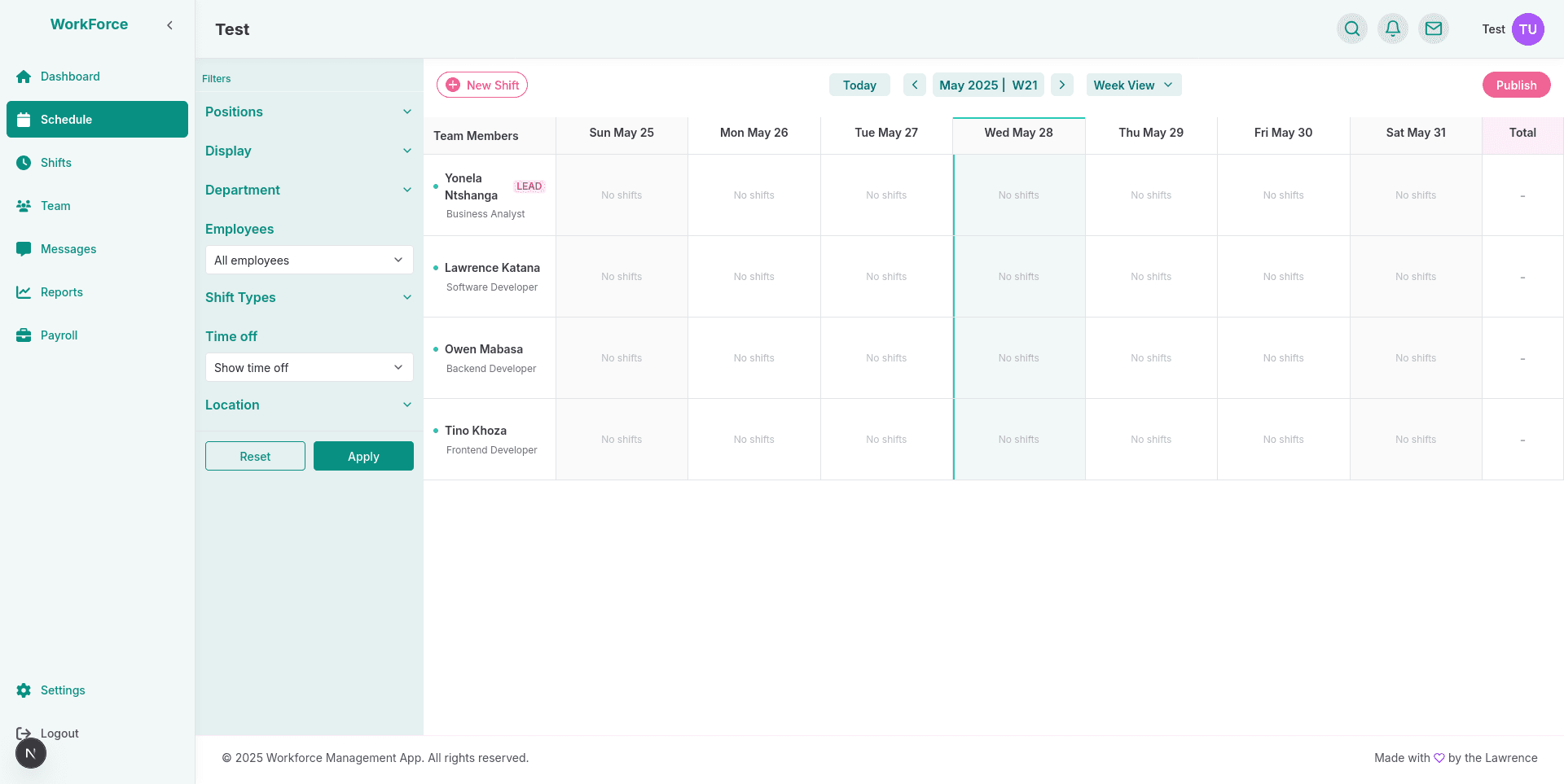 Workforce Management System